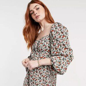 Asos ditsy floral sweetheart mini dress US6